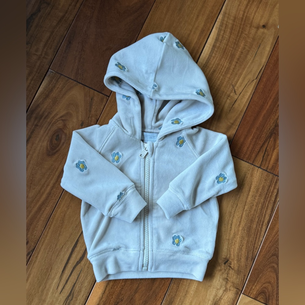 NWOT Stella McCartney Kids Velvet Zip Hoodie 3 Months - Picture 1 of 3